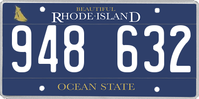 RI license plate 948632