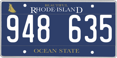 RI license plate 948635