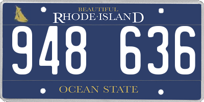 RI license plate 948636