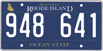 RI license plate 948641