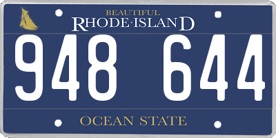 RI license plate 948644