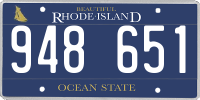 RI license plate 948651