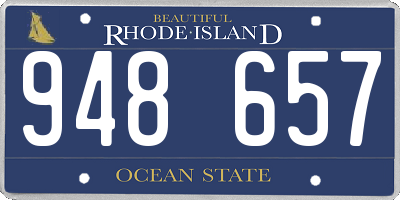 RI license plate 948657