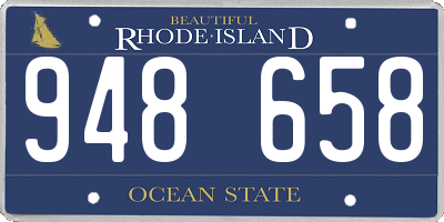 RI license plate 948658