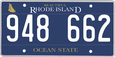 RI license plate 948662