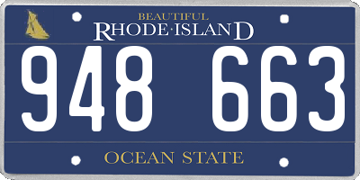 RI license plate 948663