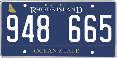 RI license plate 948665