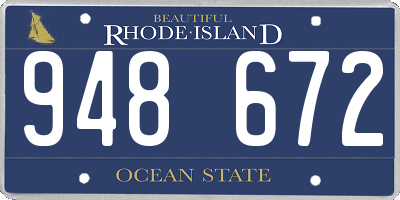 RI license plate 948672