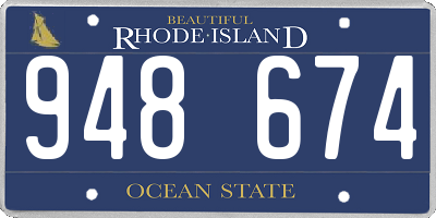 RI license plate 948674