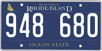 RI license plate 948680