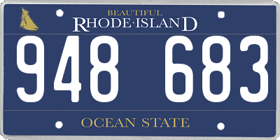 RI license plate 948683