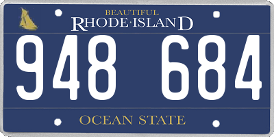 RI license plate 948684