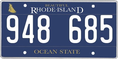 RI license plate 948685
