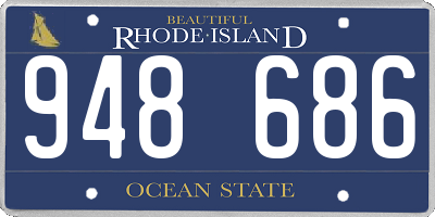 RI license plate 948686