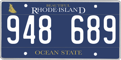 RI license plate 948689