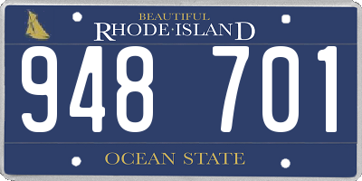 RI license plate 948701