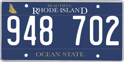 RI license plate 948702