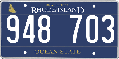 RI license plate 948703