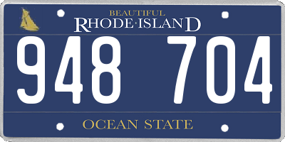RI license plate 948704