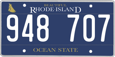 RI license plate 948707