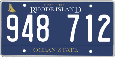 RI license plate 948712