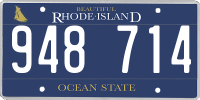 RI license plate 948714