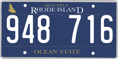 RI license plate 948716