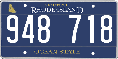 RI license plate 948718