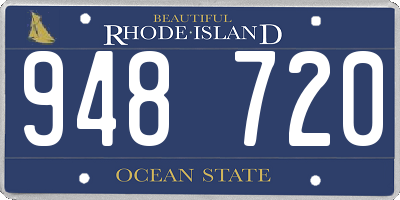 RI license plate 948720