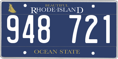 RI license plate 948721