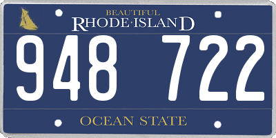 RI license plate 948722