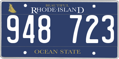 RI license plate 948723