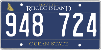RI license plate 948724