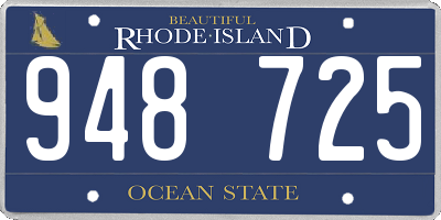 RI license plate 948725