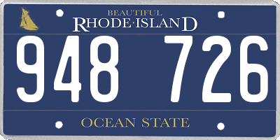 RI license plate 948726