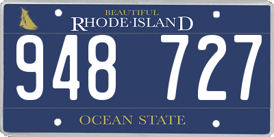 RI license plate 948727