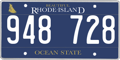 RI license plate 948728