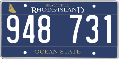 RI license plate 948731