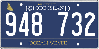 RI license plate 948732