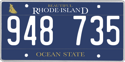 RI license plate 948735