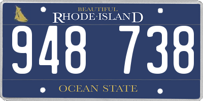 RI license plate 948738