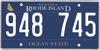 RI license plate 948745