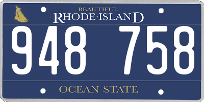 RI license plate 948758