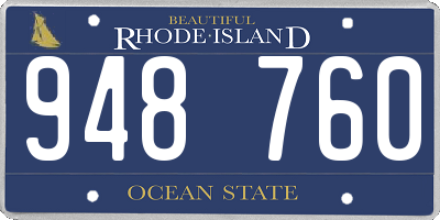 RI license plate 948760