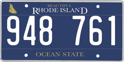 RI license plate 948761