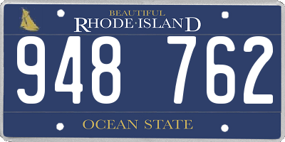 RI license plate 948762
