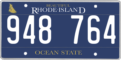 RI license plate 948764