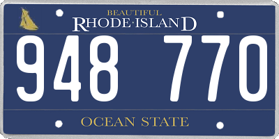RI license plate 948770
