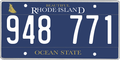 RI license plate 948771