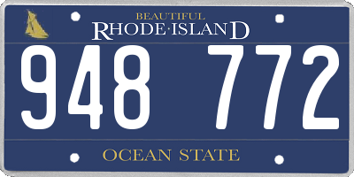 RI license plate 948772